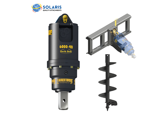 Solaris 6000-40 Auger Drive + 24” Auger + Skid Steer Frame