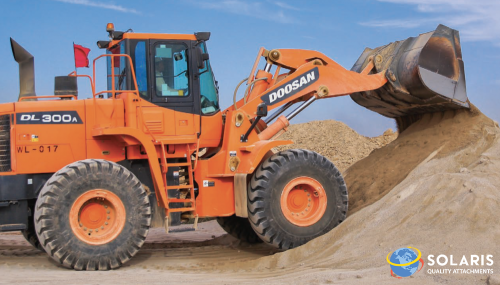 Solaris Orange Wheel Loader